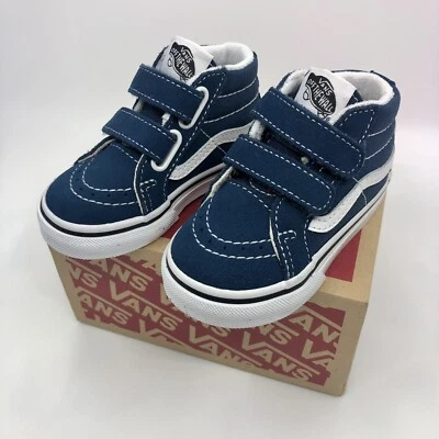 Furgonetas SK8-Mid Reedición V Gibraltar Sea/Verdadero Blanco Niños Pequeños Talla 4T - Nuevas Con Caja Foto 1 de 4