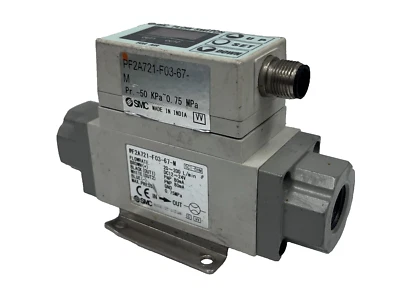 SMC PF2A721-F03-67-M Digital Flow Switch for Air 3/8" 20-200 LPM - Image 1 of 3