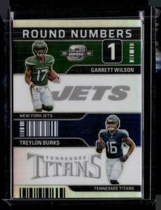 2022 CONTENDERS OPTIC ROUND NUMBERS HOLO SILVER GARRETT WILSON TREYLON BURKS - Picture 1 of 1