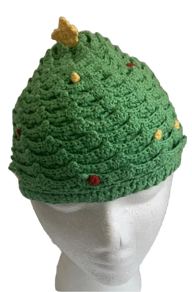 Gymboree Árbol de Navidad Tejido Crochet Vellón Fiesta Gorra Sombrero Adorno Estrella Unisx 18/24 Foto 1 de 4
