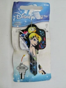 Disney House Key Blank Schlage SC1/68 94445 Tinker Bell Painted 2.5 Inch - Picture 1 of 4
