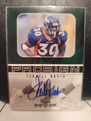 1999 Terrell Davis Autographed Upper Deck ProSign MVP  card CERTIFIED - Image 1 of 2