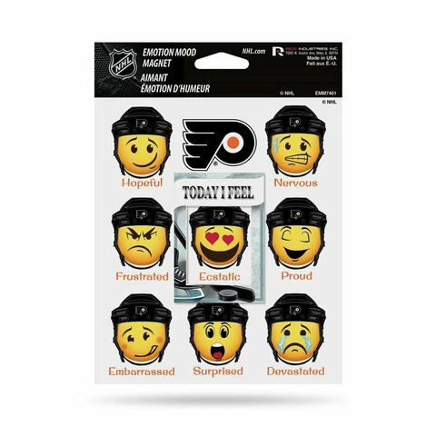 NEW! PHILADELPHIA FLYERS EMOJI EMOTION MOOD MAGNET WITH MOVABLE TODAY FRAME Cover