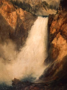 Impresión artística giclee Lower Falls of Yellowstone de Thomas Moran envío gratis - Imagen 1 de 3