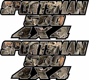 Sportsman 500 4x4 Camo Gas Tank Graphics Decal Sticker Atv Truck Quad Plastic - Foto 1 di 2