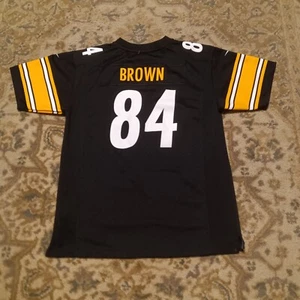 Pittsburgh Steelers Antonio Brown Black Team Color Game Jersey Size Youth XL - Picture 1 of 3