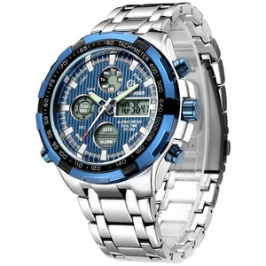 Luxury Stainless Steel Analog Digital Watches for Men Male Outdoor Sport Wate... - Picture 1 of 7