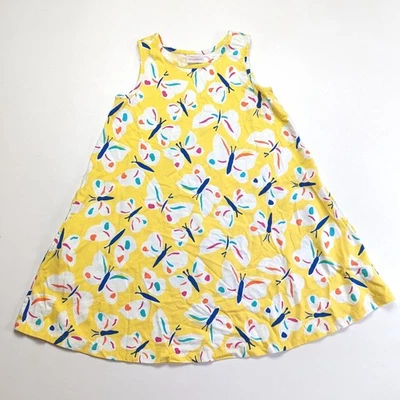  Hanna Andersson Dress Girls Size 10 Yellow Butterfly Twirly Tunic - Image 1 of 4