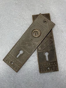 Vintage Pair Of F C. Linde Solid Brass, Backplates. - Picture 1 of 4