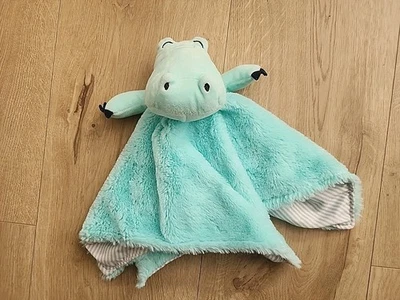 Carters Just One You Teal Green Gator Alligator Crocodile Lovey Security Blanket - Image 1 of 4