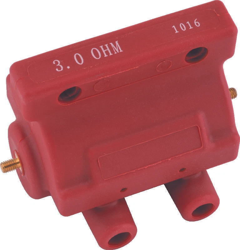Twin Power Ignition Coil Red 3 Ohm For 85-03 Big Twin and XL TwinPower 210070 - Image 1 of 2