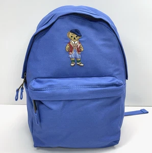 POLO RALPH LAUREN 14” Mochila de Lona Polo Bear 11” Laptop Nueva Inglaterra Azul Nueva con Etiquetas - Imagen 1 de 24