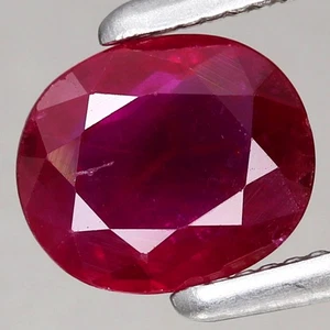 ¡Precioso! Piedra preciosa rubí birmano rojo rosado natural calentada de 6x5 mm ovalada de 0,74 quilates - Imagen 1 de 4