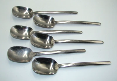 6 cucharas de sopa ovaladas de acero inoxidable Mikasa Zena Foto 1 de 3