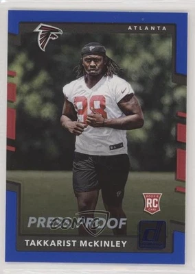 2017 Panini Donruss Rookies Press Proof Blue Takkarist McKinley #400 Rookie RC - Image 1 of 2