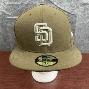 San Diego Padres New Era 59Fifty Hat Cap Fitted Size 7 7/8 Brown MLB Baseball - Picture 1 of 11
