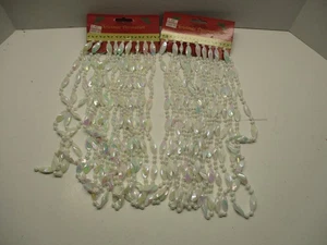 Vintage BEAD CHAIN GARLAND 36 Feet Christmas Tree Garland Tarnish Proof White - Picture 1 of 5