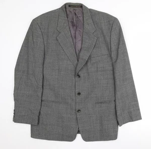 Marks and Spencer Men's Grey Check Blazer, Size 40S - Picture 1 of 12