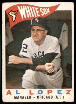 1960 Topps #222 AL LOPEZ Mgr Chicago White Sox en muy buen estado-en muy buen estado+ Foto 1 de 2