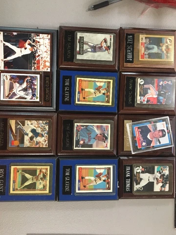 11 Wooden Plaque Lot MLB Baseball Glavine Sammy Sosa Salmon Piazza Schmidt D15 Cover
