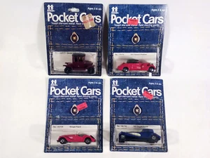 Vintage lot of 4 Tomy Pocket Cars - New in blisters - Picture 1 of 24