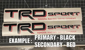 2x TRD Sport Decal for Toyota Tacoma Tundra Bedside Vinyl Decal CUSTOM COLOR - Picture 1 of 4