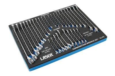 Juego de llaves combinadas en espuma de control de herramientas 32 piezas métricas AF Imperial - Imagen 1 de 3