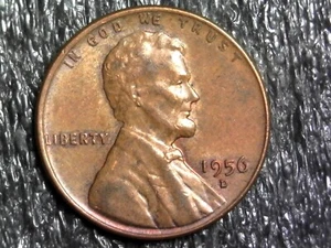 1956-D Lincoln Memorial Cent Penny - Repunched Mintmark RPM - Error Inv#E774 - Bild 1 von 3