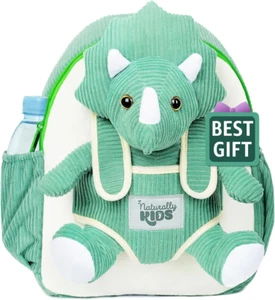 Green Dinosaur Backpack for Boys 4-5, Triceratops Dinosaur Gifts for 4-5 Year Ol - Picture 1 of 12