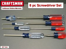 Craftsman 8 pc Full Size Screwdriver Set Flat Head Slotted Phillips New v9