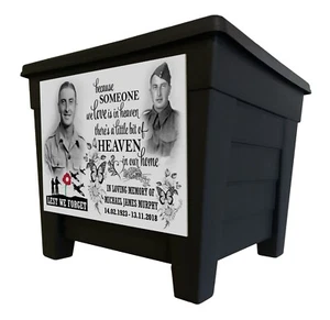 Large personalised flower pot, Memorial grave marker Cemetery or garden memorial - Picture 1 of 16