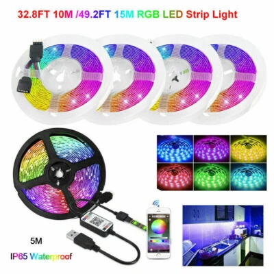 12V / 5V 5M 10M 15M 16.4ft 3528 RGB SMD 300 LED/roll Flexible Strip light - Image 1 of 4