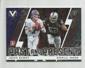 2017 PANINI VERTEX PASSATO E PRESENTE JOHN ELWAY KHALIL MACK #PP-4 BRONCOS/RAIDERS - Foto 1 di 1