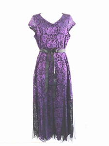 Candalite Maxi Dress Medium Deep Purple Black Stretch Fairy Whimsigoth Vamp NEW - Picture 1 of 9