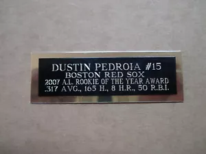 Dustin Pedroia Boston Red Sox 2007 ROY Baseball Cube Nameplate 1" X 3" - Picture 1 of 12