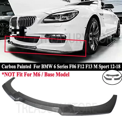 Labio de parachoques delantero pintado de carbono para BMW Serie 6 F06 F12 F13 M Sport 2012-2018 Foto 1 de 4