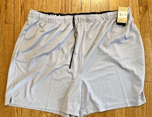 NEW Nike Dri-Fit Women's Size 4X Gray Purple Training Shorts Loose Fit Comfort - Picture 1 of 6
