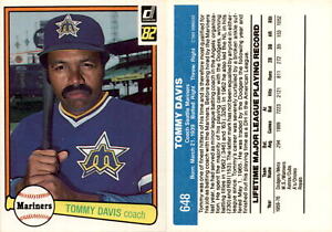 Tommy Davis 1982 Donruss Baseball Card 648  Seattle Mariners