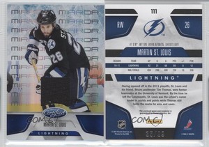 2011-12 Certified Mirror Blue Materials /99 Martin St Louis #111 HOF