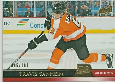 Travis Sanheim 2020-21 Upper Deck Series 1 #138 UD Exclusives 85/100 Flyers - Image 1 of 2