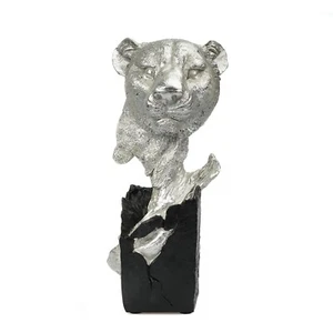 Silver Cheetah Head Cheetah Bust Statue Decor in 9.15”H, Cheetah Collectib - Picture 1 of 7