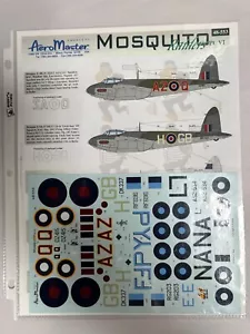 NEU AeroMaster 48-553 Mosquito Raiders Kriegsmodell Flugzeug 1/48 Aufkleber (AGK3) - Bild 1 von 3