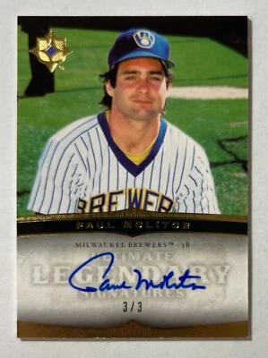 2007 Ultimate Collection Upper Deck Paul Molitor Legendary Signatures Auto 3/3 - Image 1 of 2