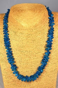 APATIT Paraiba Kette Collier 246,00ct. Schmuck Edelstein Heilstein Brasilien - Bild 1 von 3