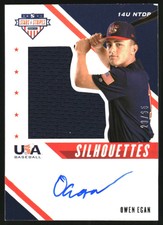 2020 USA Baseball Stars/Stripes Silhouettes Signature Jerseys #151 Owen Egan/65