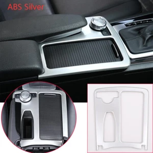 Silver ABS Water Cup Holder Cover Trim For Mercedes Benz C Class W204 2008-2013 - Picture 1 of 11
