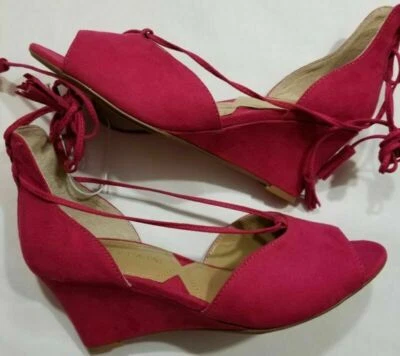 Cuña Adrienne Vittadini Marcey Rosa Punta Abierta MUJER TALLA 5,5 M  Foto 1 de 4