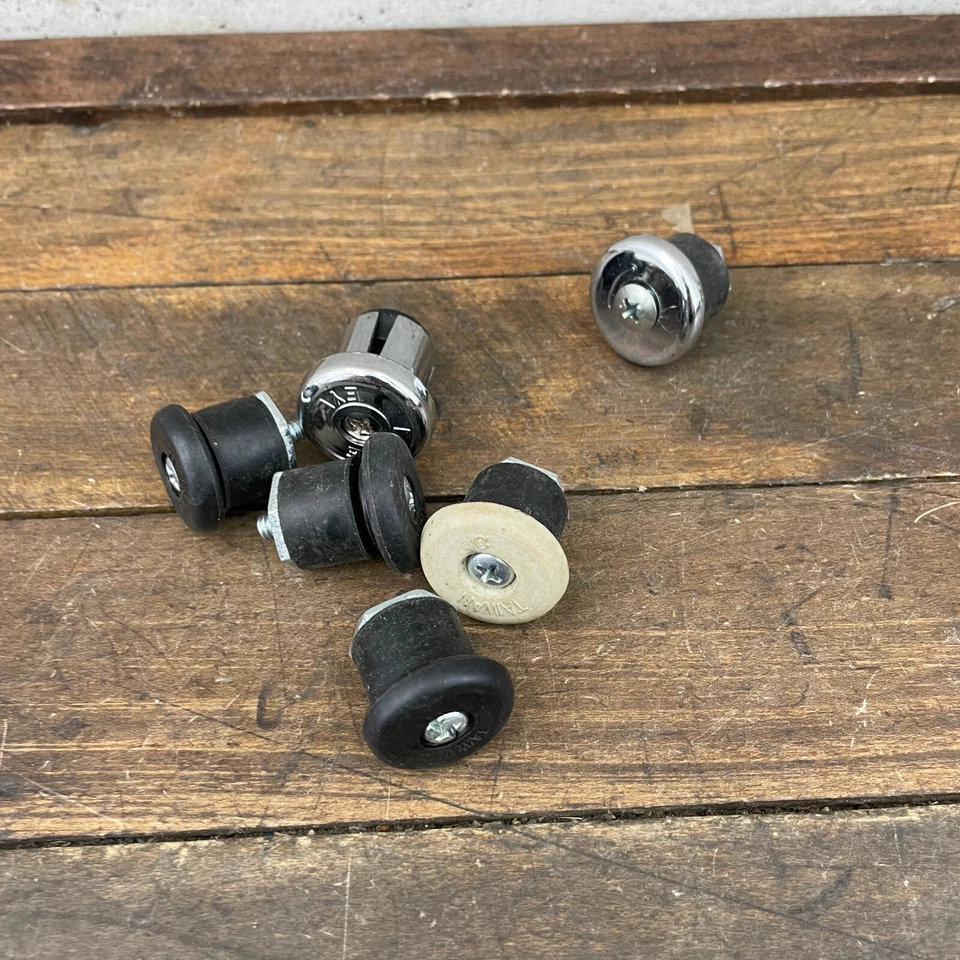 Vintage Bicycle Handlebar End Plugs Expanding Rubber Plastic Lot 6 Plugs Eroica - Image 1 of 4