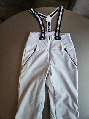 Skinny Fit Holden High Waist Ski Pants w/ Suspenders; Cream; Size Medium - Image 1 of 4