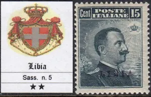 Italy Libia n. 5 cv 540$  MH* - Picture 1 of 2